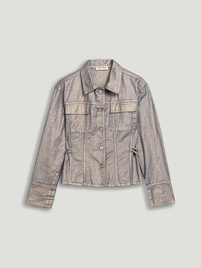 Nocturne Metalik Yıkamalı Ceket