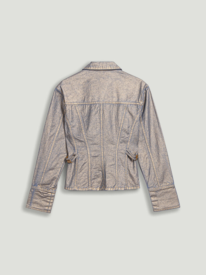 Nocturne Metalik Yıkamalı Ceket