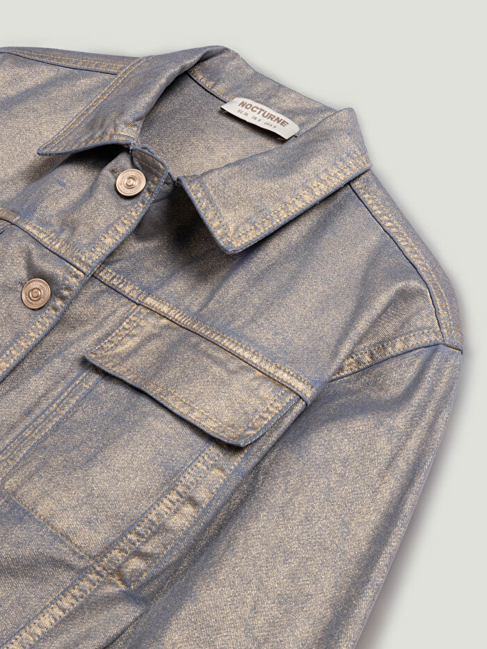 Nocturne Metalik Yıkamalı Ceket