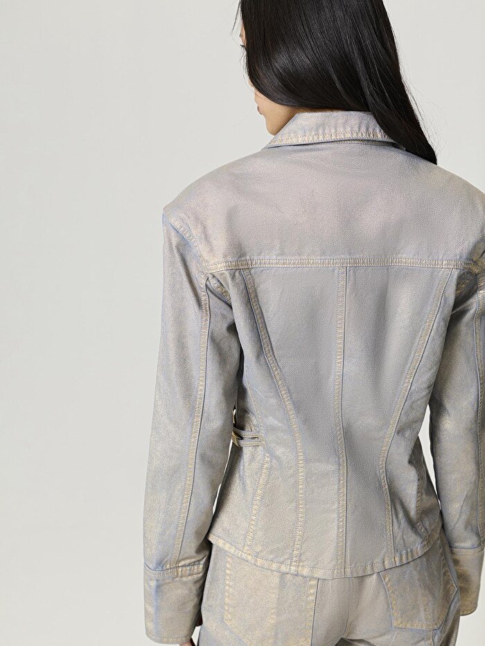 Nocturne Metalik Yıkamalı Ceket