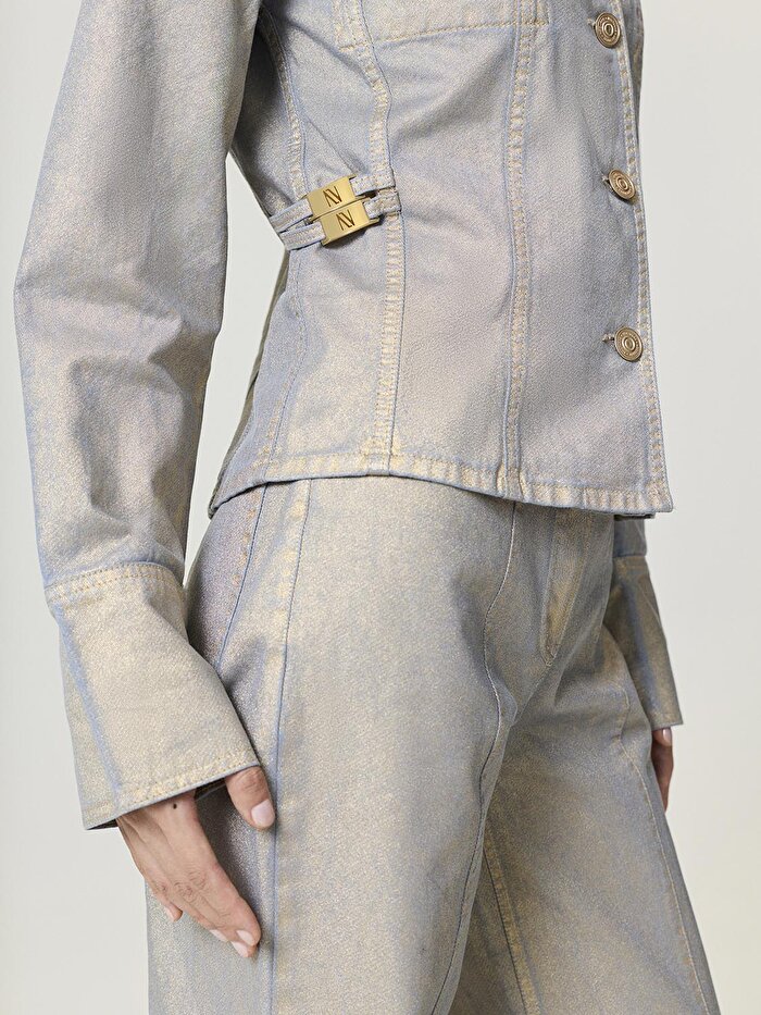 Nocturne Metalik Yıkamalı Ceket