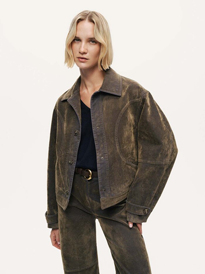 Nocturne Yıkama Detaylı Kadife Ceket