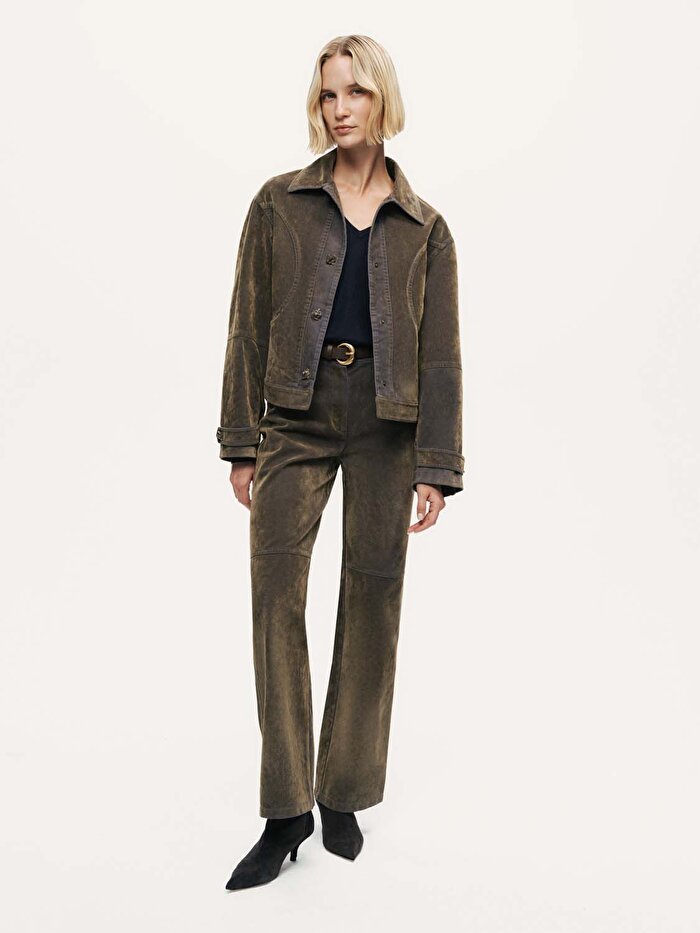 Nocturne Yıkama Detaylı Kadife Ceket