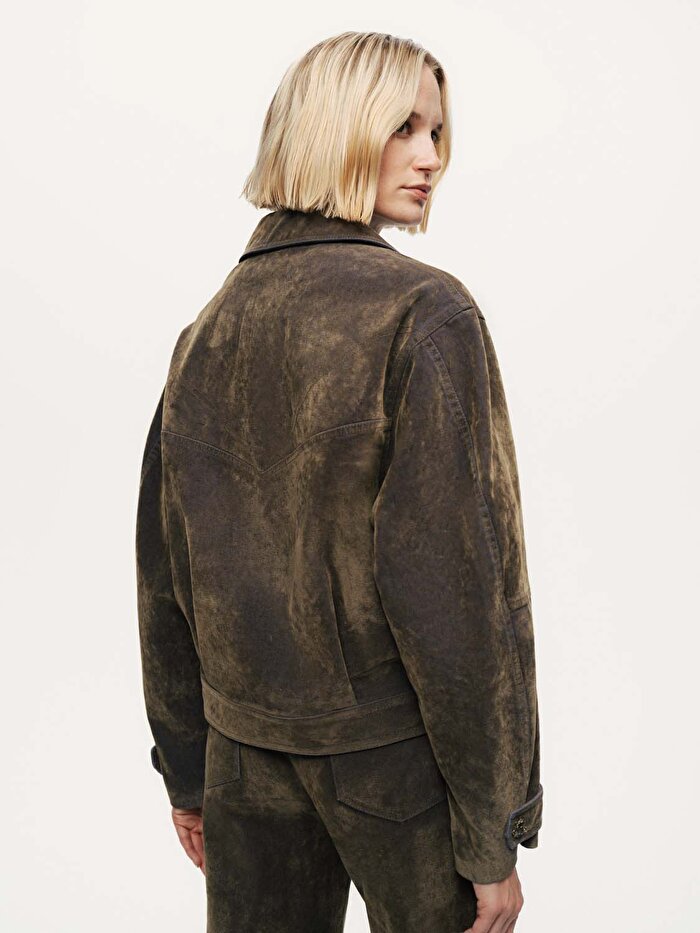 Nocturne Yıkama Detaylı Kadife Ceket