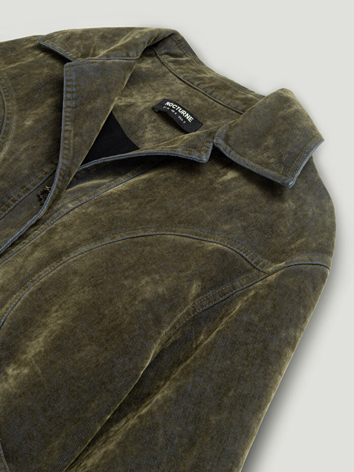 Nocturne Yıkama Detaylı Kadife Ceket