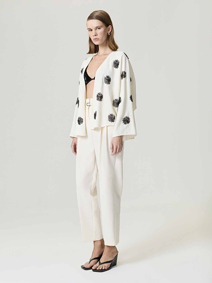 Nocturne Nakış İşlemeli Kimono