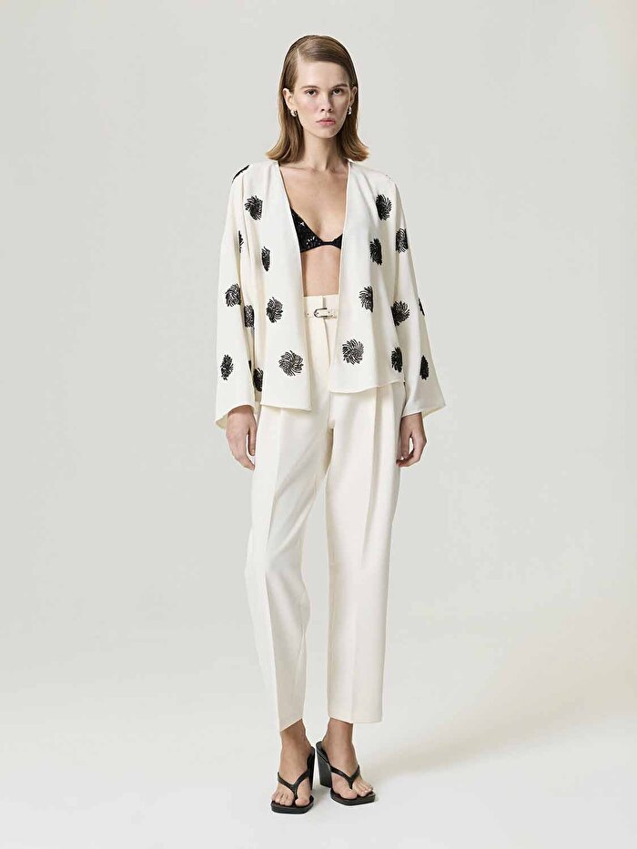 Nocturne Nakış İşlemeli Kimono