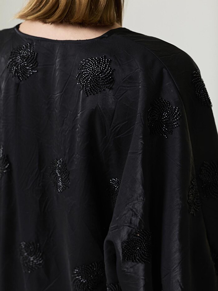 Nocturne Boncuk Brodeli Kimono