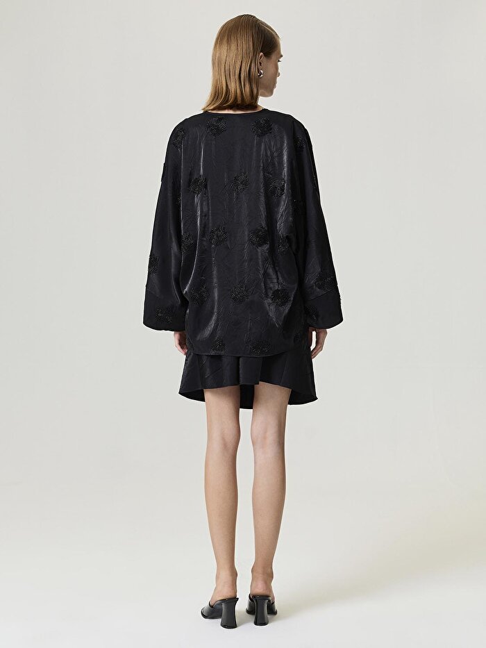 Nocturne Boncuk Brodeli Kimono