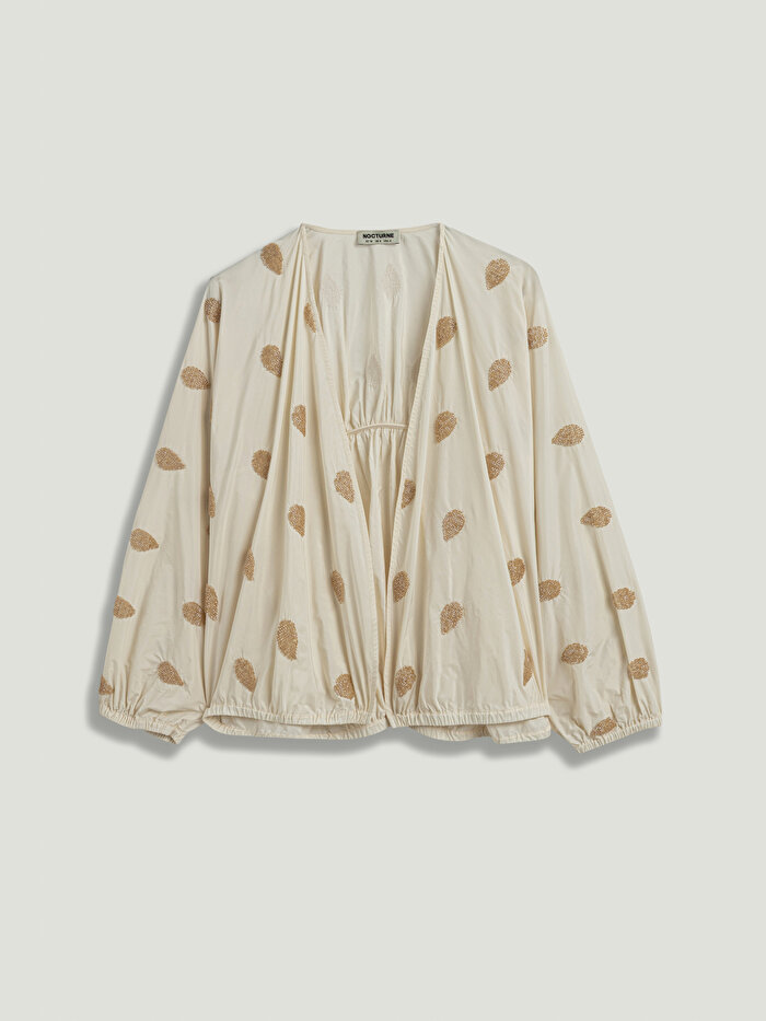 Nocturne Boncuk Brodeli Kimono