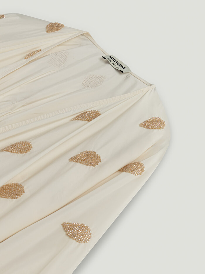 Nocturne Boncuk Brodeli Kimono