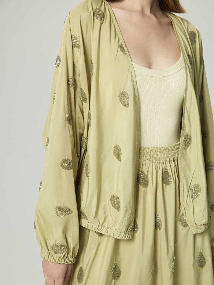 Nocturne Boncuk Brodeli Kimono