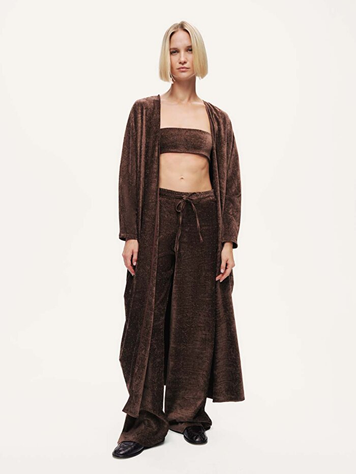 Nocturne Taş Detaylı Maxi Kimono