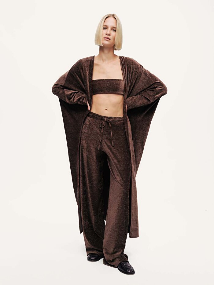Nocturne Taş Detaylı Maxi Kimono