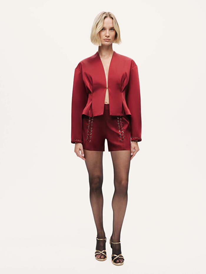 Nocturne Kuş Gözü Detaylı Mini Şort