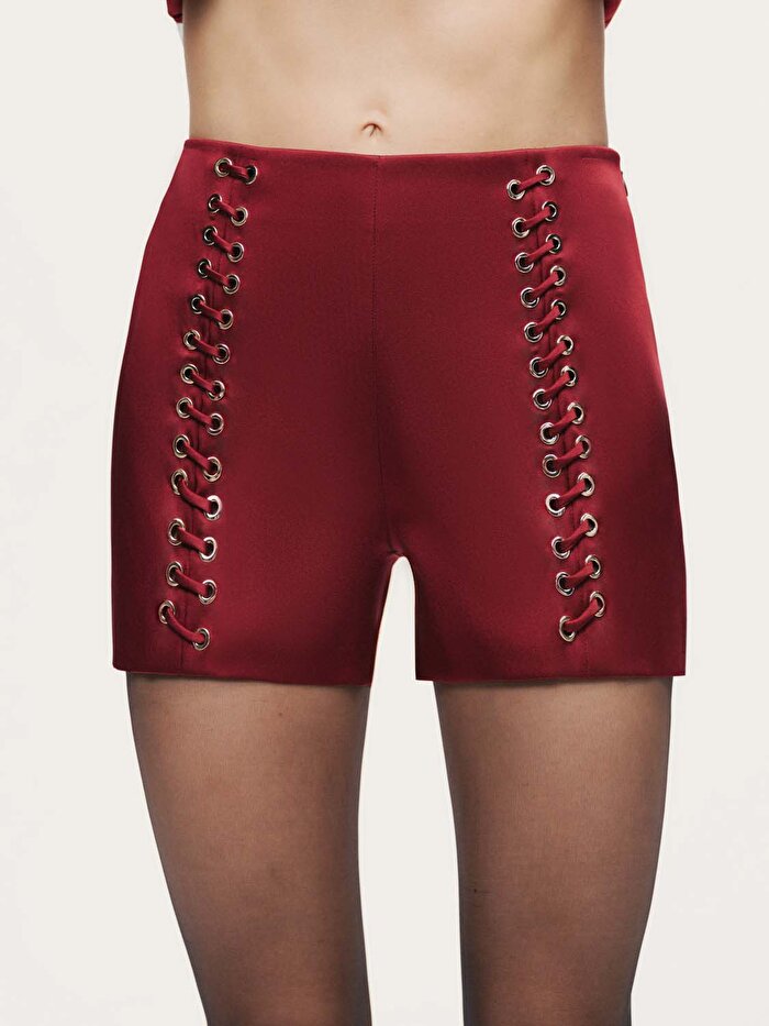 Nocturne Kuş Gözü Detaylı Mini Şort