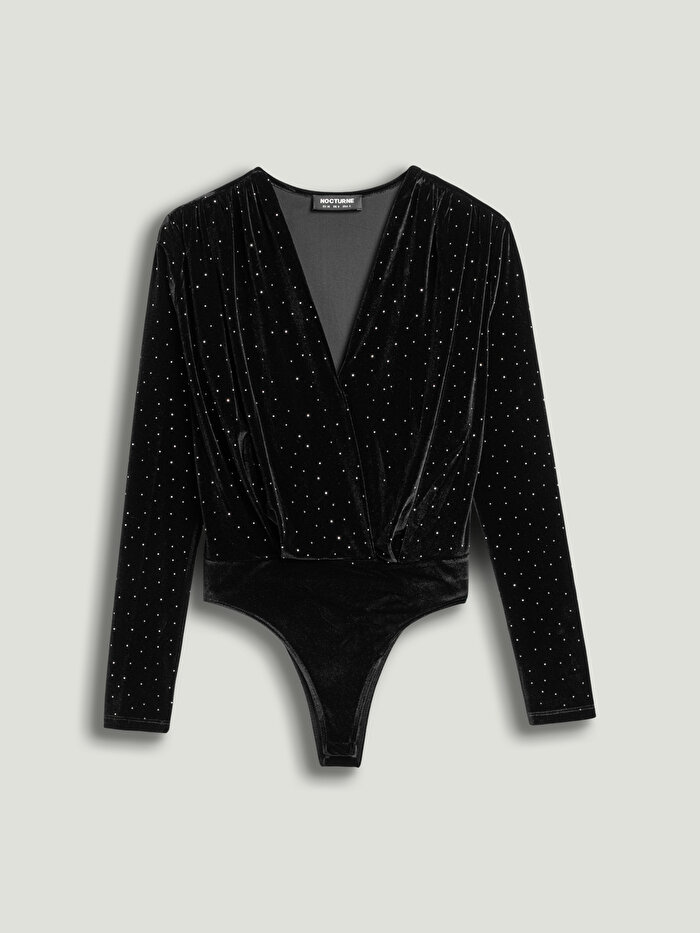 Nocturne Taşlı Kadife Body
