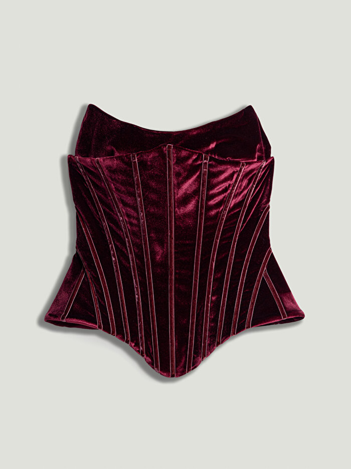 Nocturne Kadife Balenli Korse Büstiyer