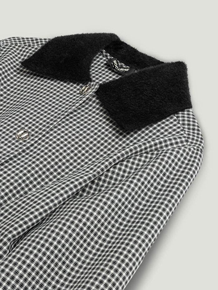 Nocturne Metal Aksesuarlı Ekoseli Gömlek