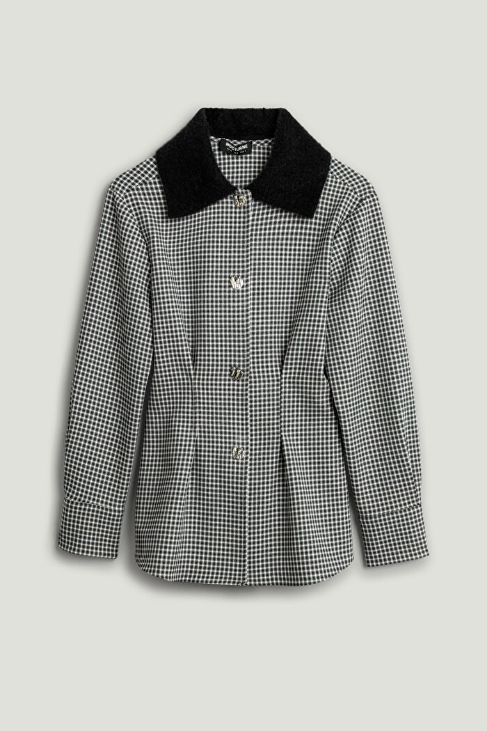 Nocturne Metal Aksesuarlı Ekoseli Gömlek