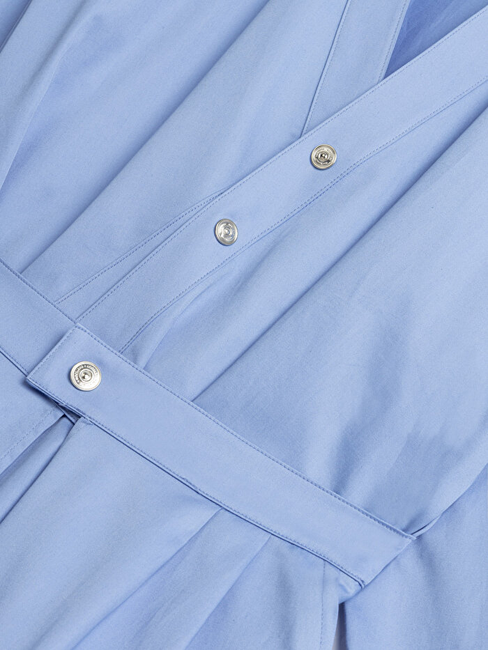 Nocturne Bel Detaylı Poplin Gömlek