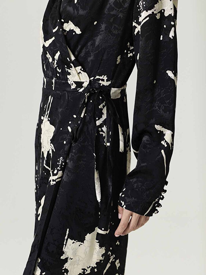 Nocturne Desenli Maxi Elbise