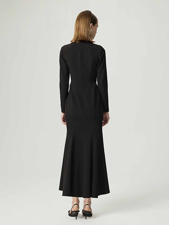 Nocturne Balık Kesim Maxi Elbise