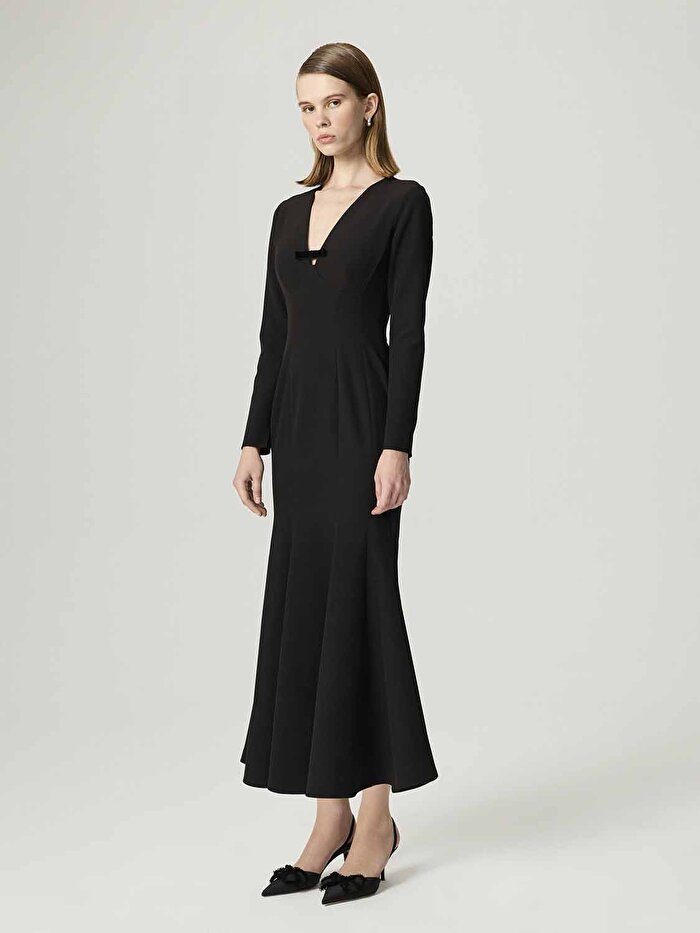 Nocturne Balık Kesim Maxi Elbise