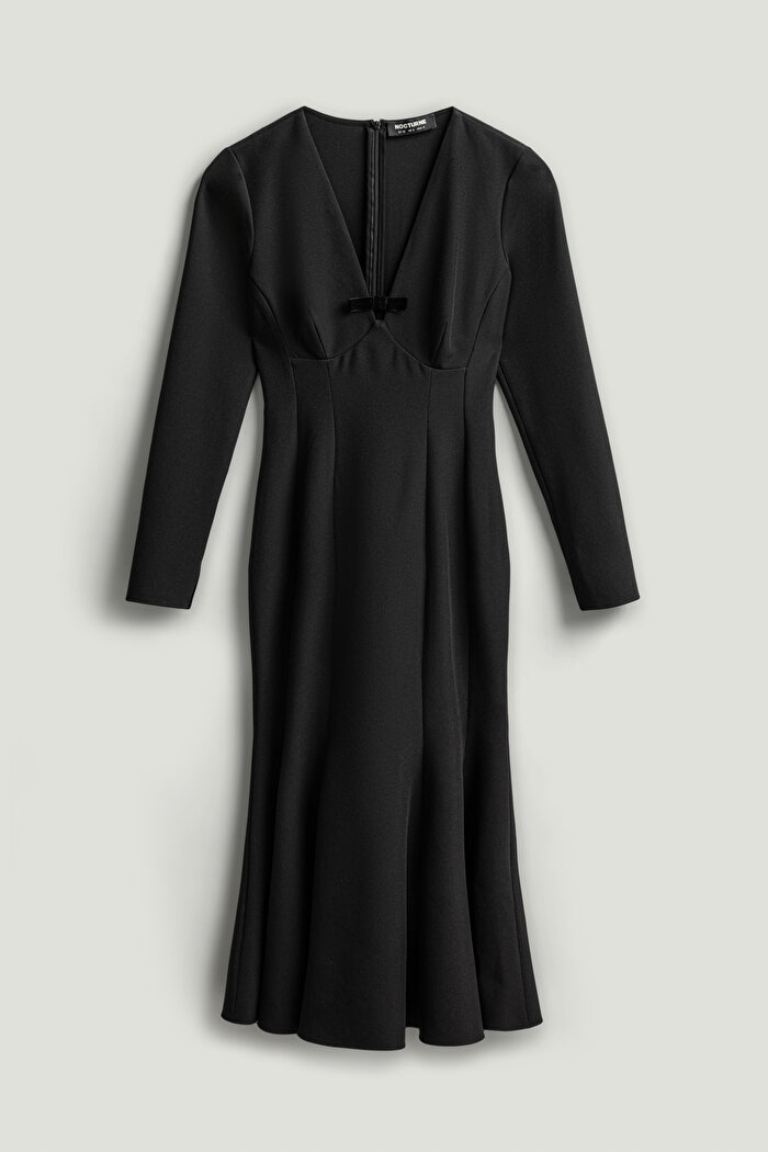 Nocturne Balık Kesim Maxi Elbise