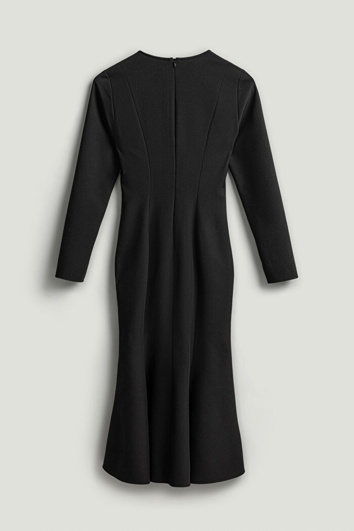 Nocturne Balık Kesim Maxi Elbise