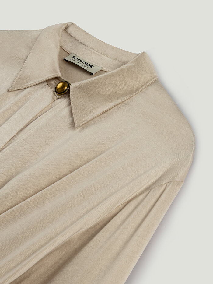 Nocturne Drape Detaylı Kemerli Maxi Elbise