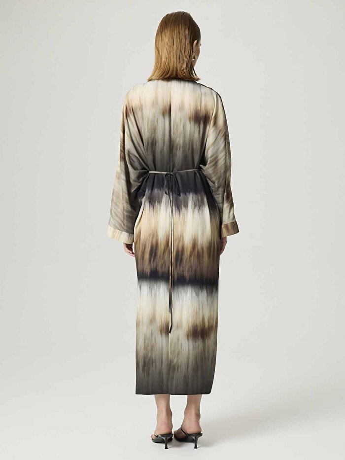 Nocturne Batik Desenli Maxi Elbise