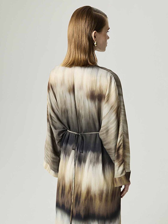 Nocturne Batik Desenli Maxi Elbise