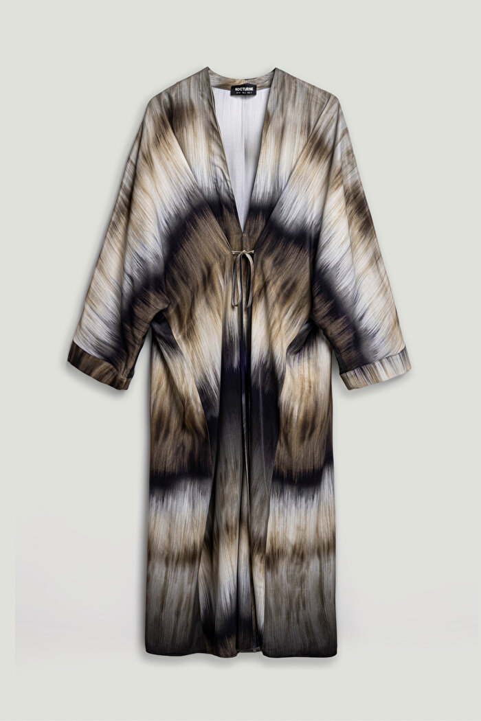 Nocturne Batik Desenli Maxi Elbise