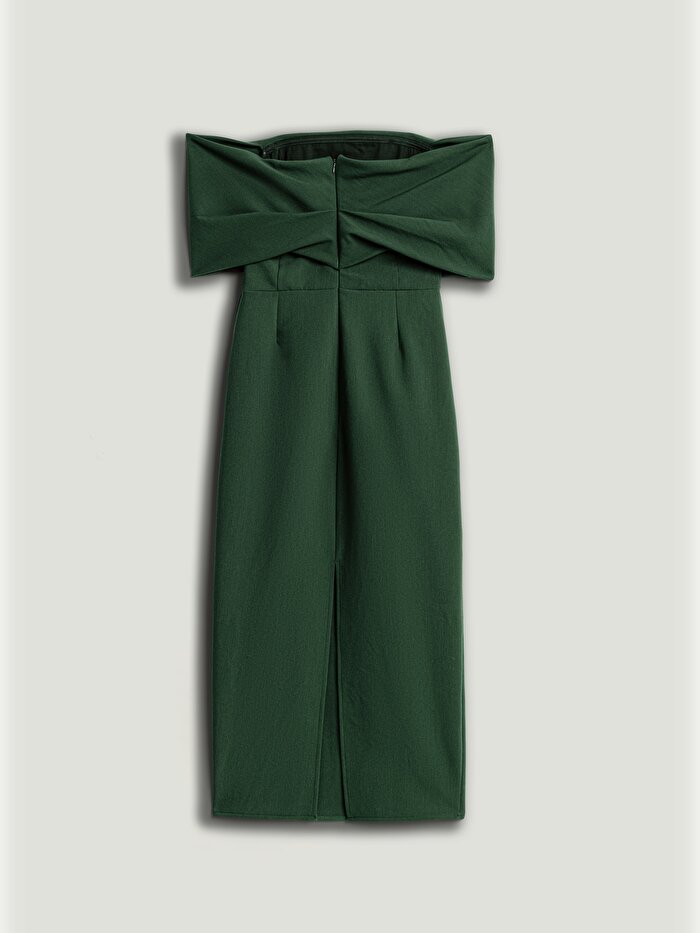 Nocturne Açık Omuzlu Midi Elbise