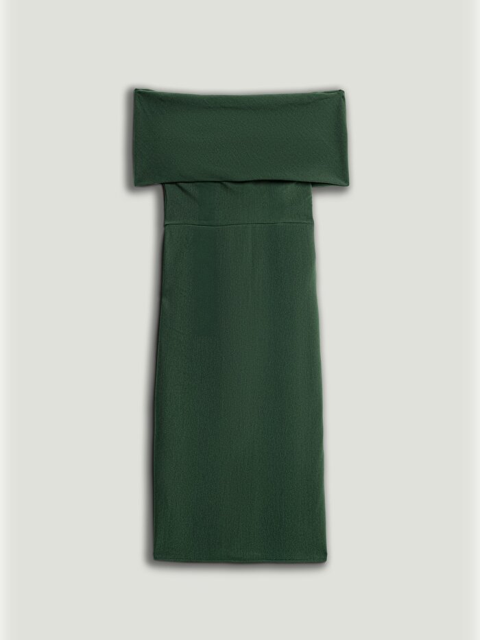 Nocturne Açık Omuzlu Midi Elbise