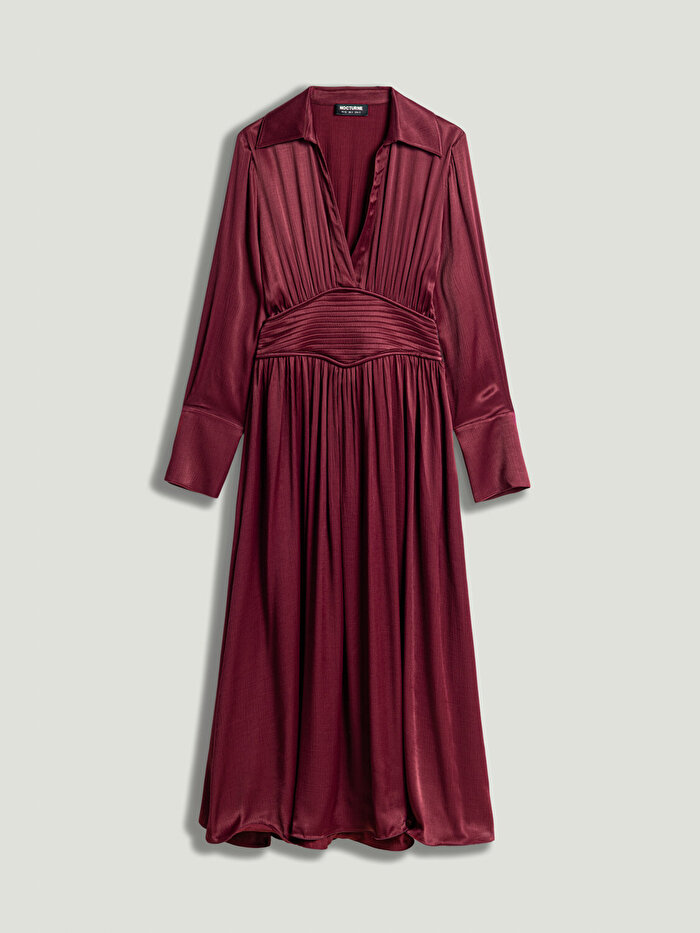 Nocturne Derin V Yakalı Midi Elbise