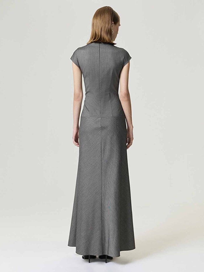 Nocturne Düğme Detaylı Maxi Elbise