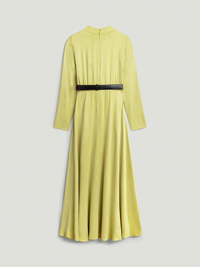 Nocturne Burgu ve Kemer Detaylı Maxi Elbise