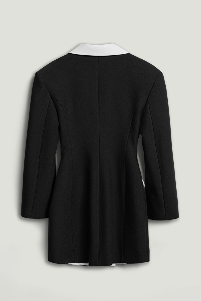 Nocturne Kontrast Detaylı Mini Elbise