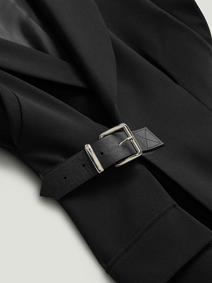 Nocturne Kemer Detaylı Midi Elbise