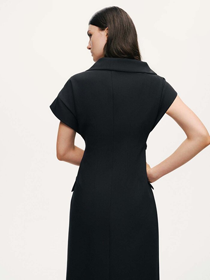 Nocturne Kemer Detaylı Midi Elbise