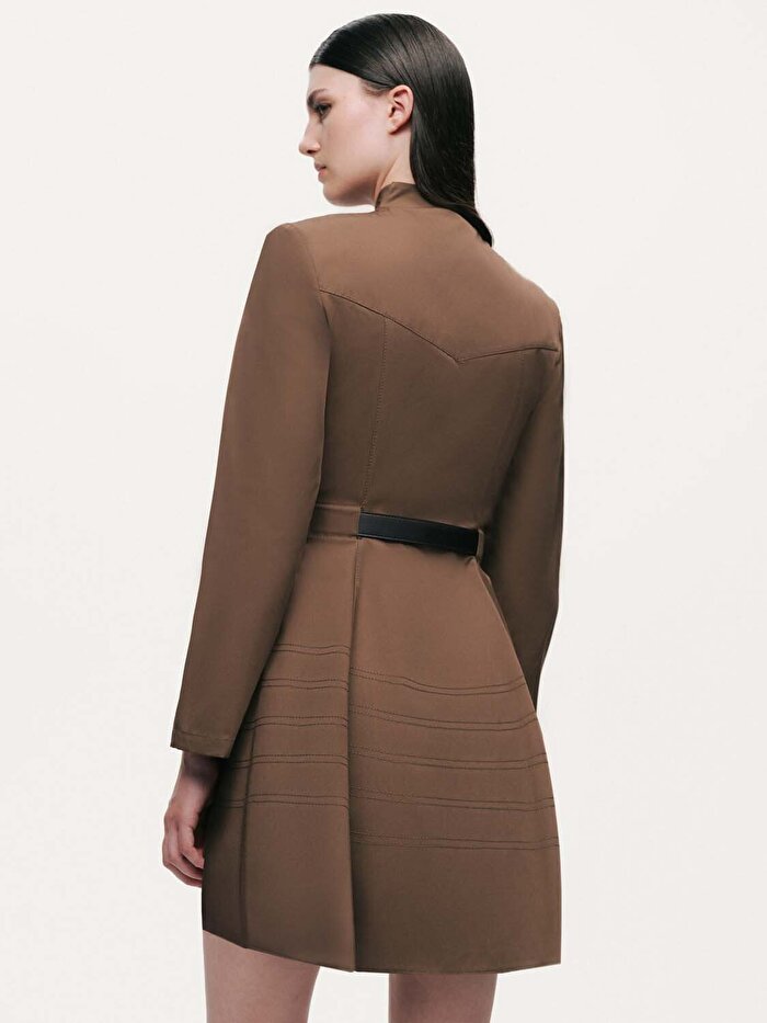 Nocturne Düğme ve Kemer Detaylı Mini Elbise