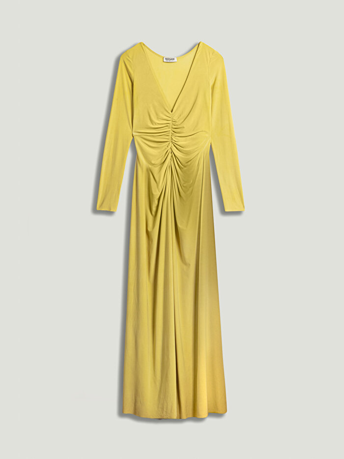 Nocturne Bolero Detaylı Drapeli Maxi Elbise