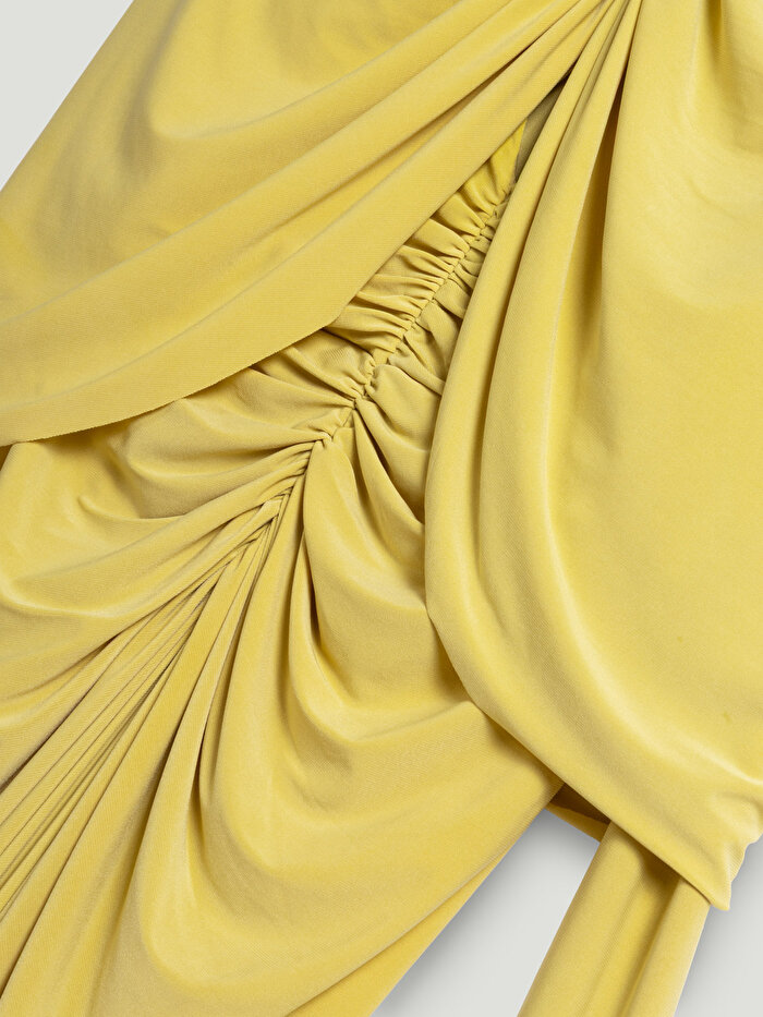 Nocturne Bolero Detaylı Drapeli Maxi Elbise