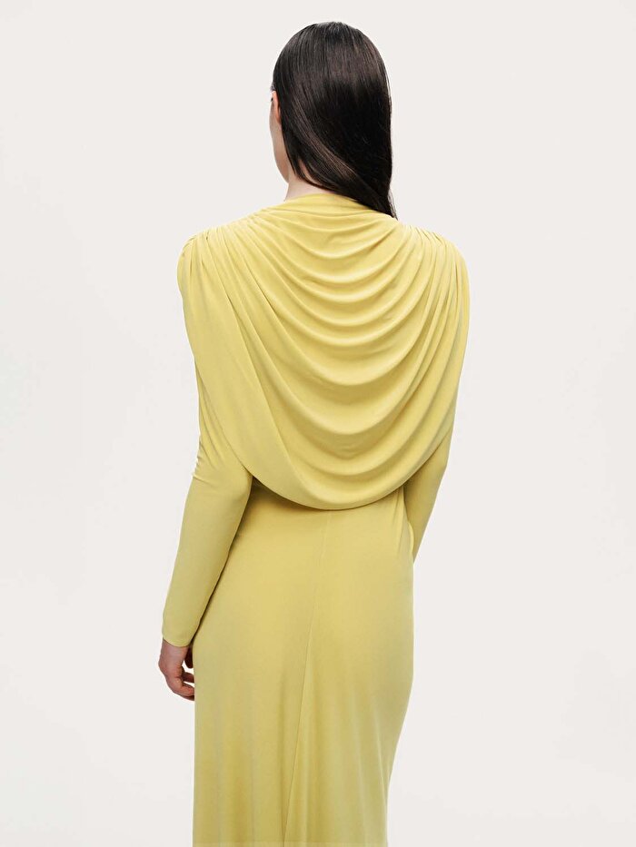 Nocturne Bolero Detaylı Drapeli Maxi Elbise