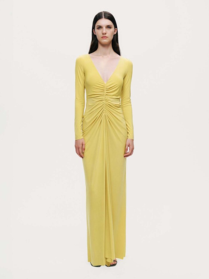 Nocturne Bolero Detaylı Drapeli Maxi Elbise