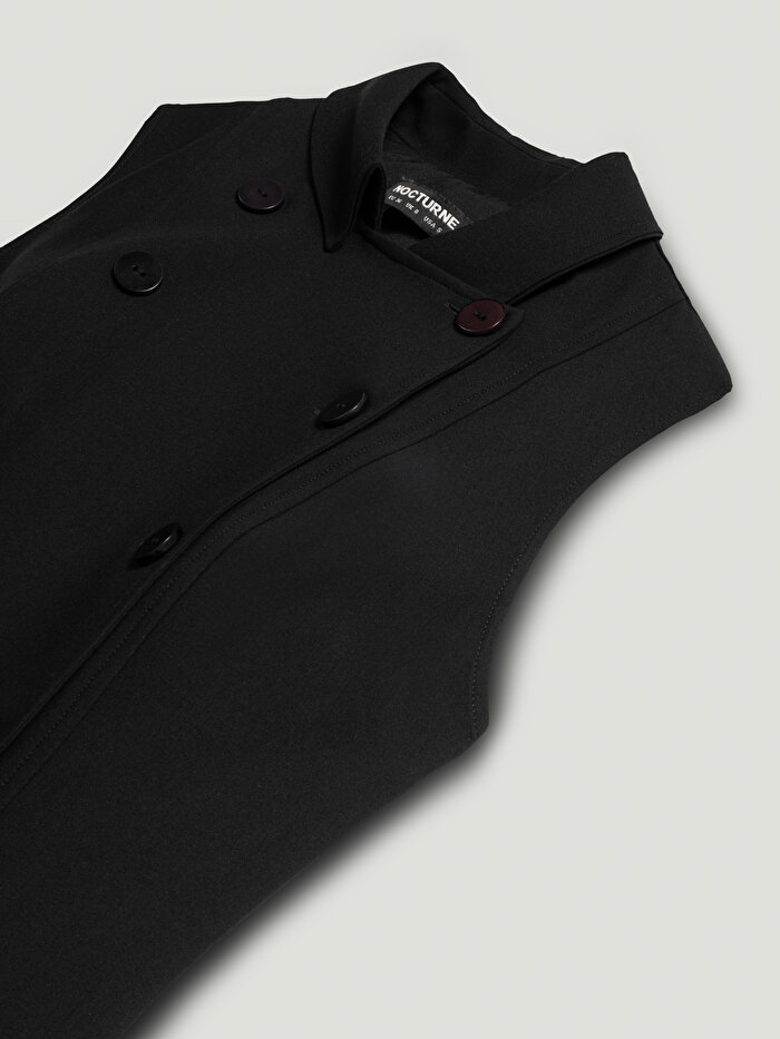 Nocturne Kruvaze Düğme Kapamalı Maxi Elbise