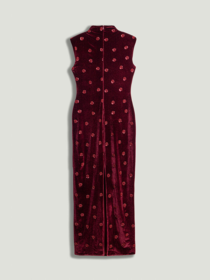 Nocturne Pencere Detaylı Midi Elbise