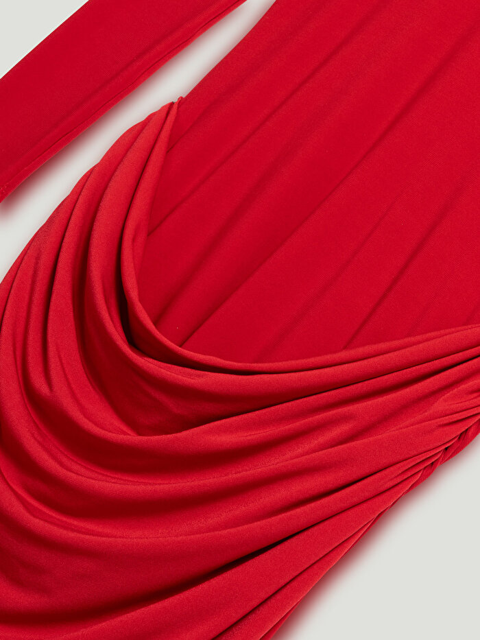 Nocturne Balıkçı Yaka Maxi Elbise